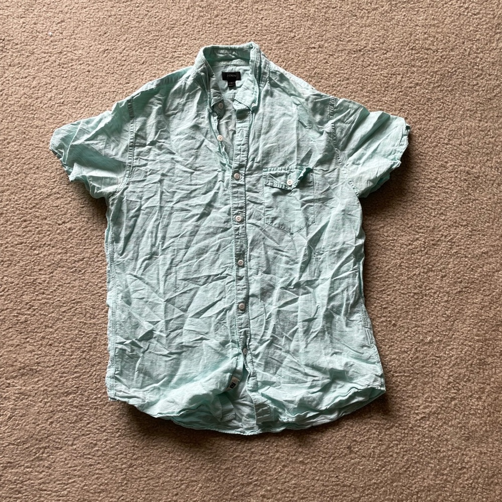 J crew short sleeve button down size medium